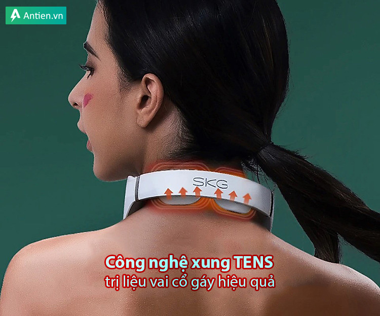 Công nghệ xung TENS mà thiết bị massage SKG 4098E sử dụng giúp đánh tan cảm giác nhức mỏi