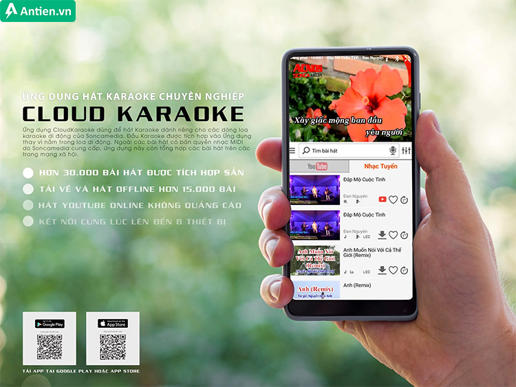 Mi30S còn trang bị app karaoke chọn bài hát chuyên nghiệp, tích hợp hàng ngàn bài hát yêu thích