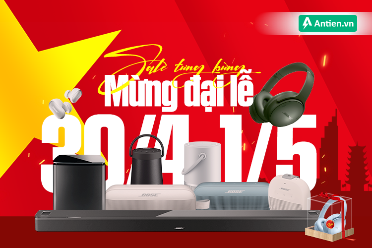 Từ ngày 26.04 - 05.05.2024, GIẢM TỚI 14% loa thanh, loa bluetooth và tai nghe Bose chính hãng tại Antien.vn