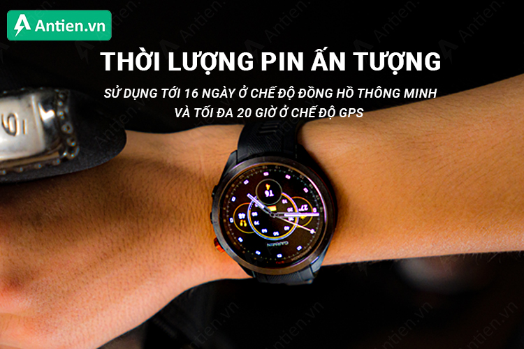 Approach S70 phiên bản 47mm cho lượng pin tới 16 ngày ở chế độ smart watch