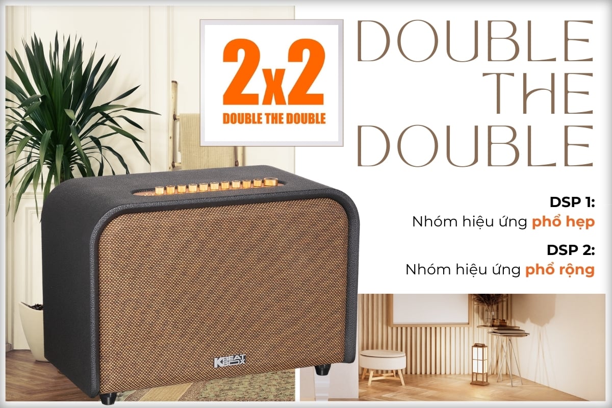Công nghệ xử lý âm thanh DOUBLE THE DOUBLE 2x2 phiên bản 2026