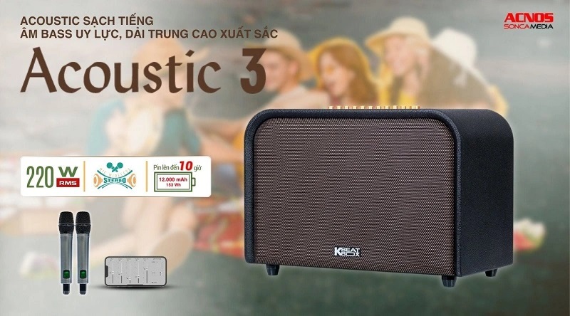 Acnos Acoustic 3 sở hữu âm thanh mạnh mẽ