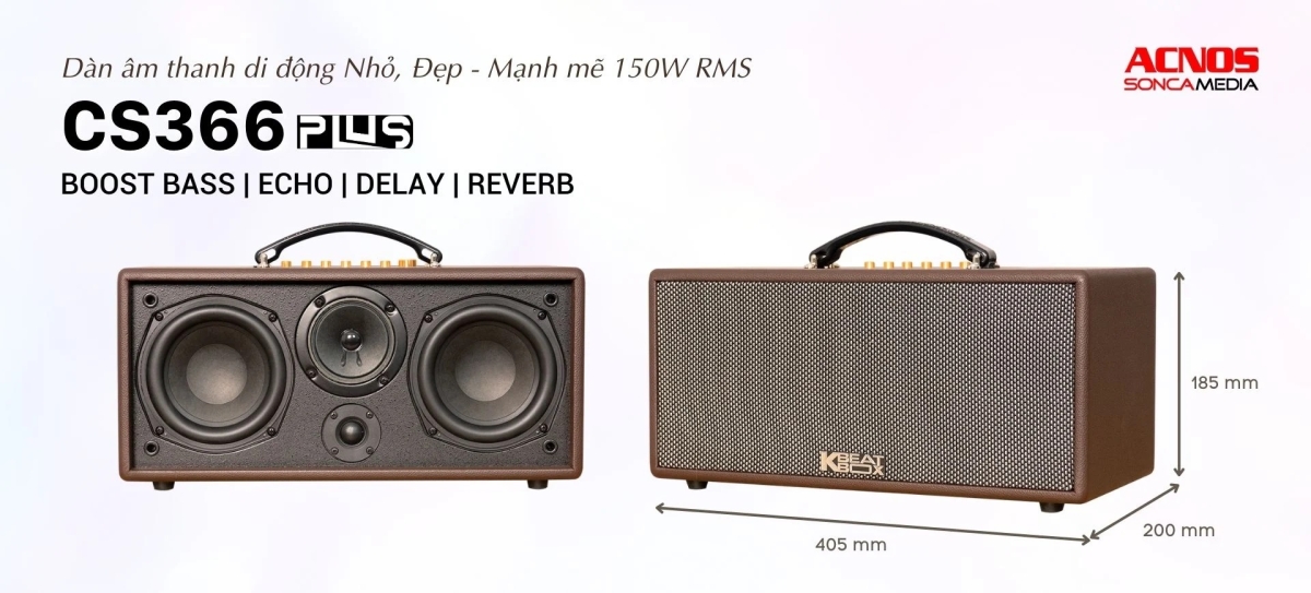 Acnos CS366PLUS công suất mạnh mẽ, âm thanh ấn tượng