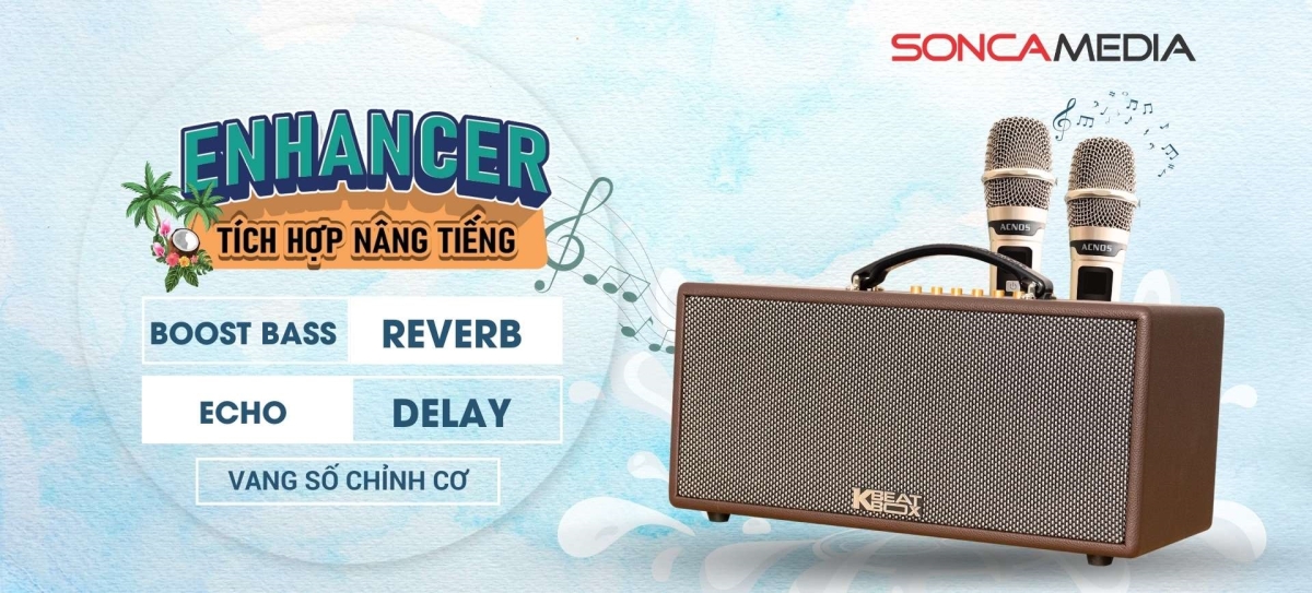 Acnos CS366PLUS trang bị 2 micro nhôm UHF cao cấp