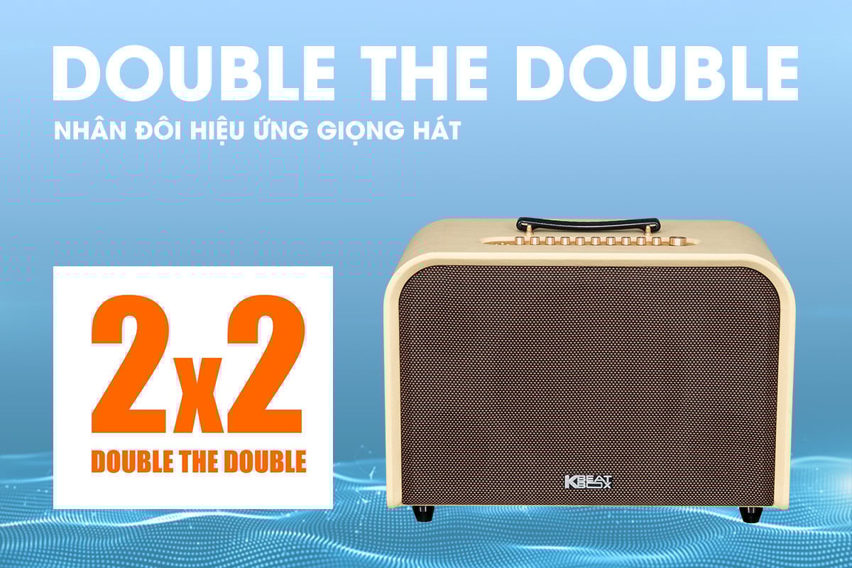 Công nghệ Double The Double trên loa Acnos Harmony (Phiên bản 2026) giúp giọng hát dày và vang hơn