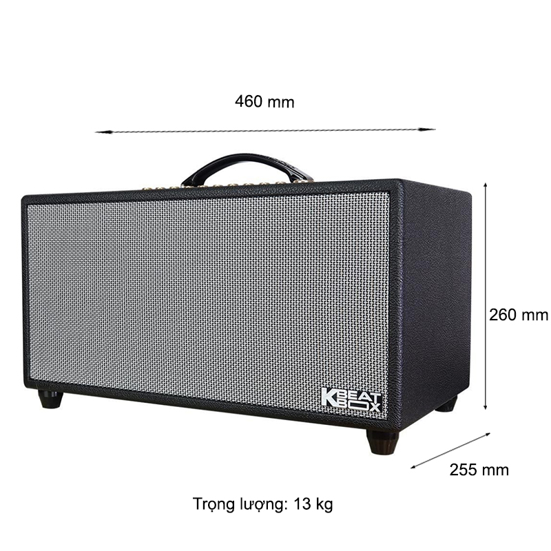 Loa karaoke Acnos HiNet 450 có thiết kế gọn gàng, di động