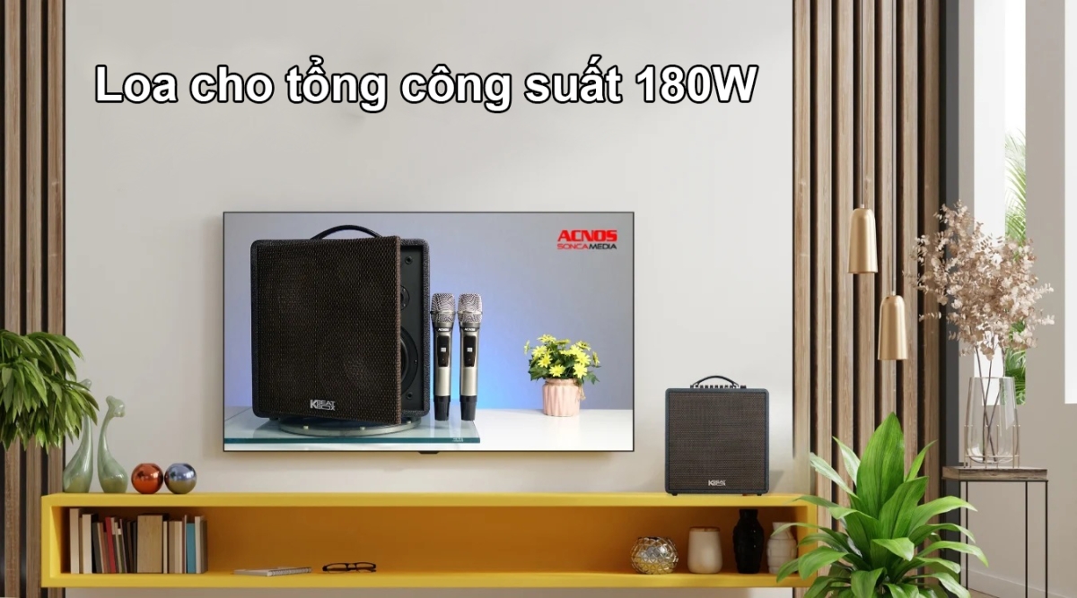 Loa karaoke Acnos QUAD 64 cho âm thanh mạnh mẽ