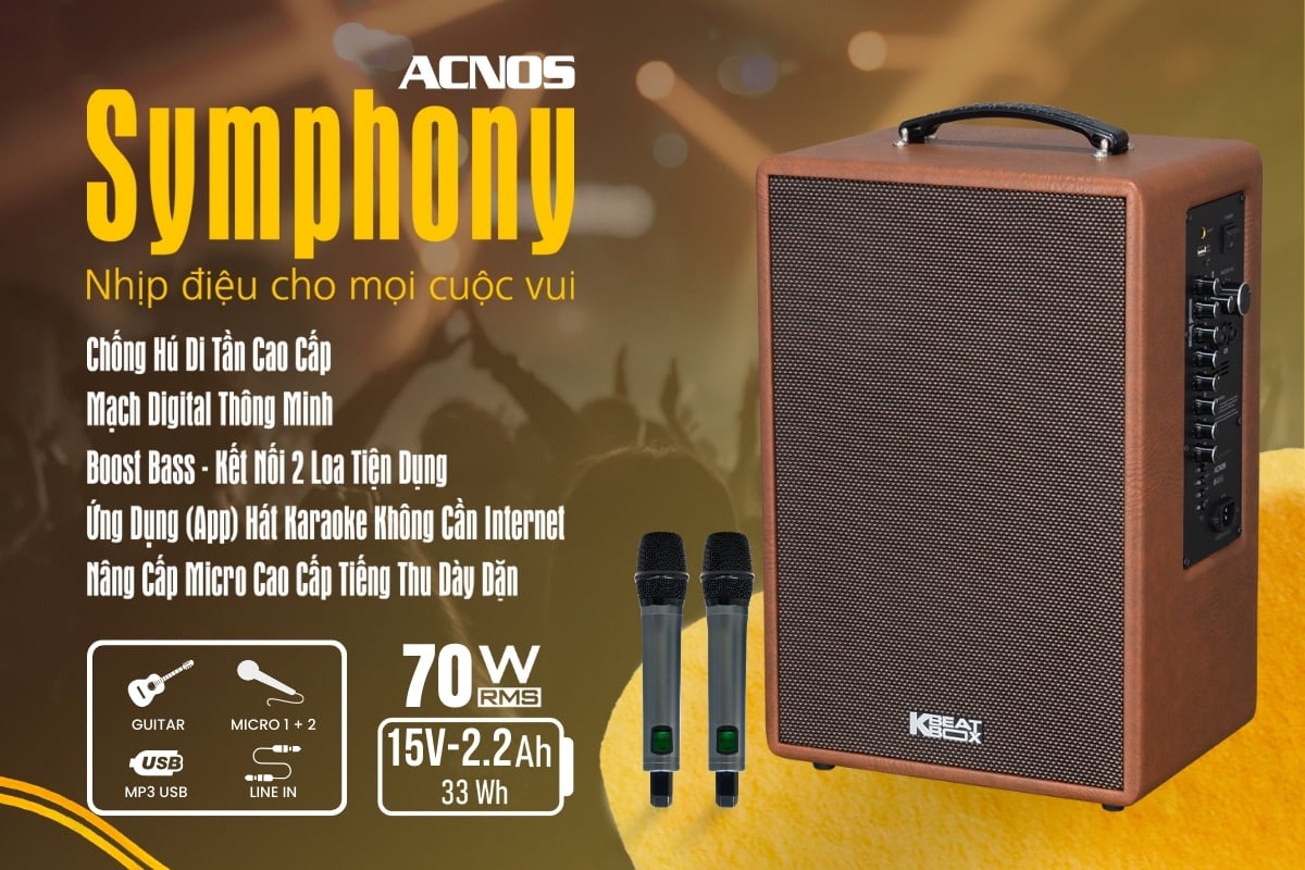 loa karaoke Acnos Symphony có nhiều tính năng nổi bật 