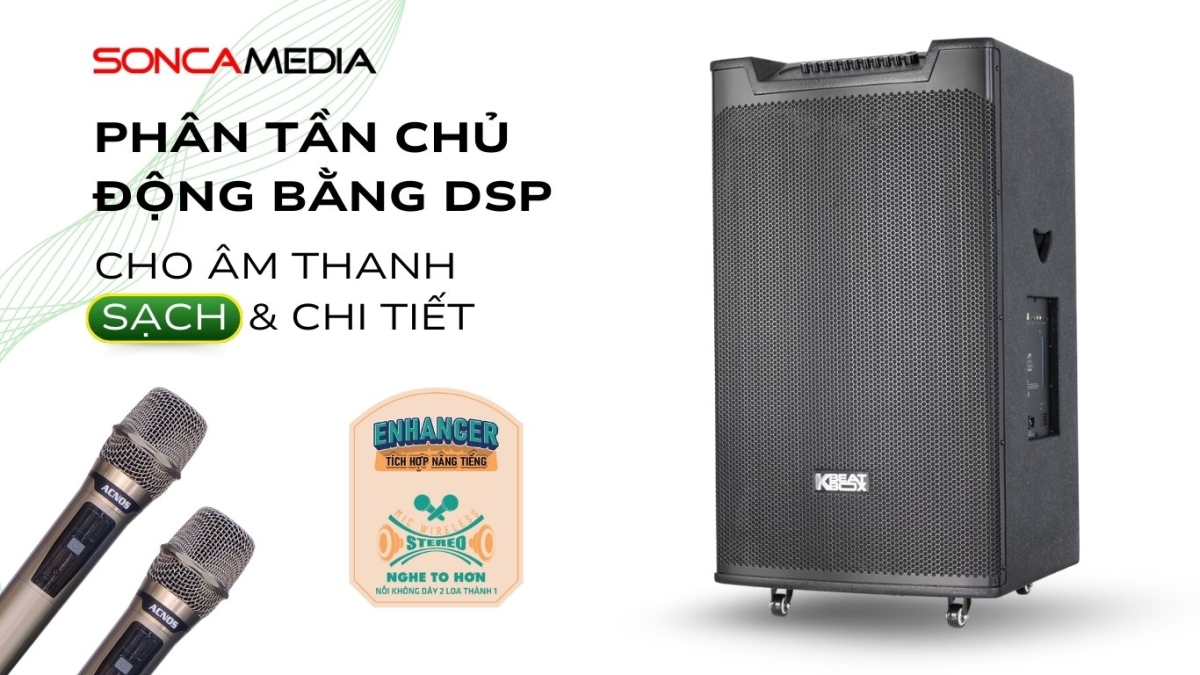 Loa karaoke di động Acnos TOP 530 cho giọng hát trong trẻo, chi tiết