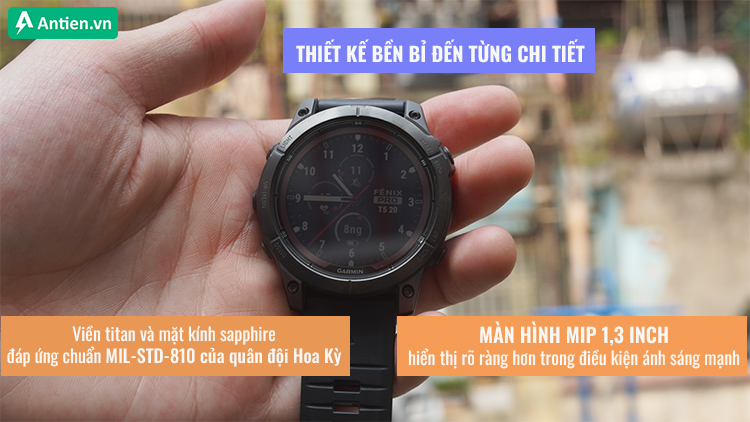Fenix 7 Pro vẫn sở hữu vẻ ngoài sang trọng, không lỗi mốt
