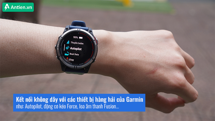 Kết nối tiện lợi với các thiết bị hàng hải Garmin mà không cần rời khỏi tay lái