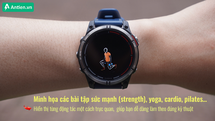 Hỗ trợ đa môn thể thao và có sẵn bài tập hình động để bạn tập theo