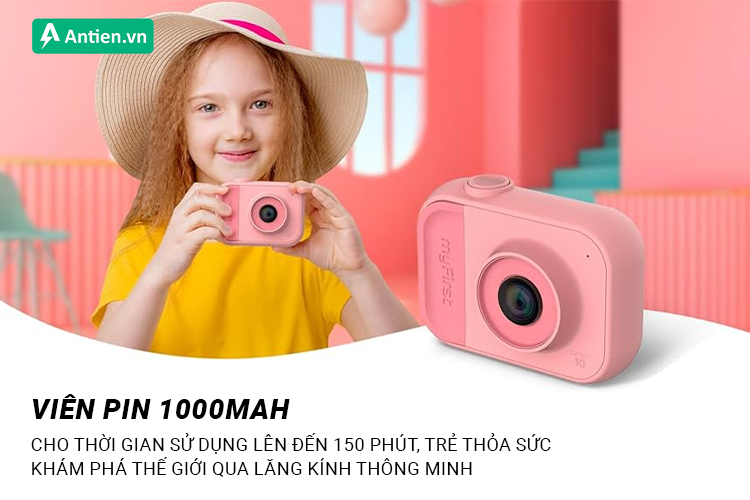 Camera 10 sở hữu viên pin 1000mAh cho thời gian sử dụng tới 150 phút