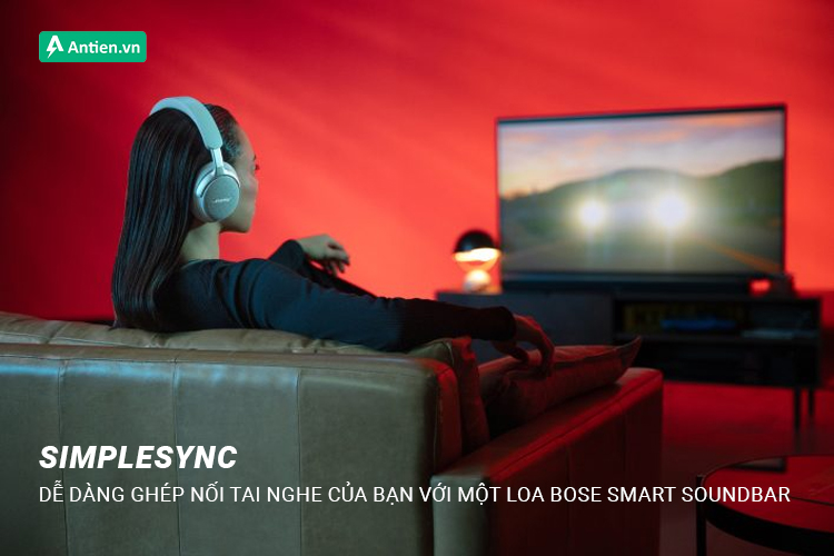 Ghép đôi tai nghe QC Ultra Headphones với các loa thanh Bose khác để có trải nghiệm riêng tư hơn