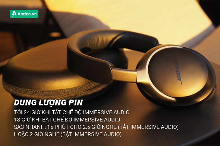 Thỏa sức trải nghiệm âm thanh lâu dài với thời lượng pin lên đến 24 giờ