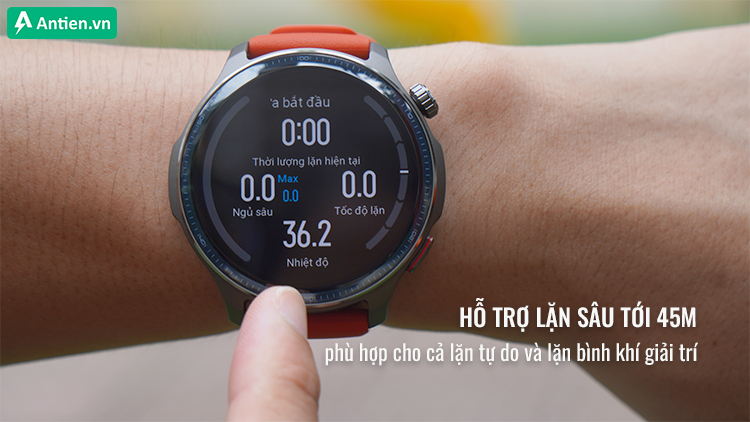 Balance 2 có khả năng chống nước ở mức 10 ATM, hỗ trợ lặn sâu tới 45M