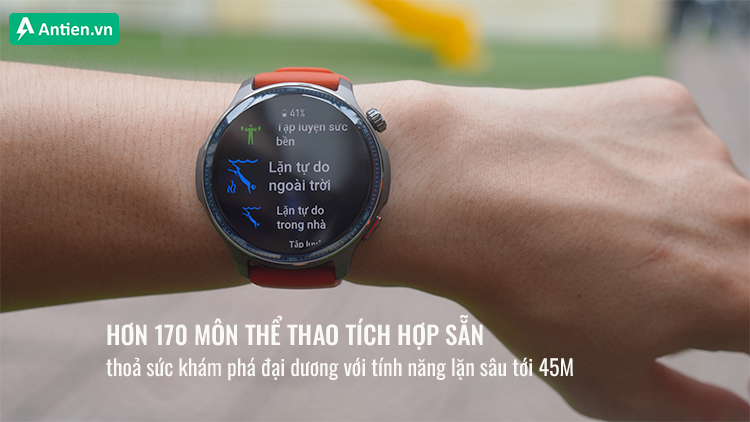 Tích hợp 170 ứng dụng thể thao, bao gồm cả HYROX, lặn tới 45m
