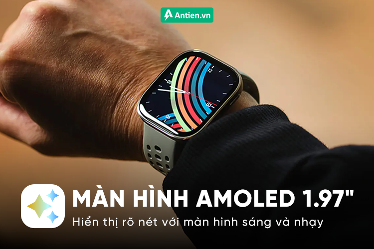 Bip 6 nổi bật với màn hình lớn siêu sáng, hiển thị thông tin sắc nét