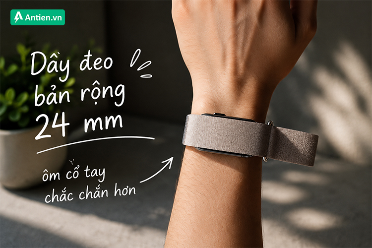 Ôm cổ tay chắc chắn với kích thước dây 24mm 