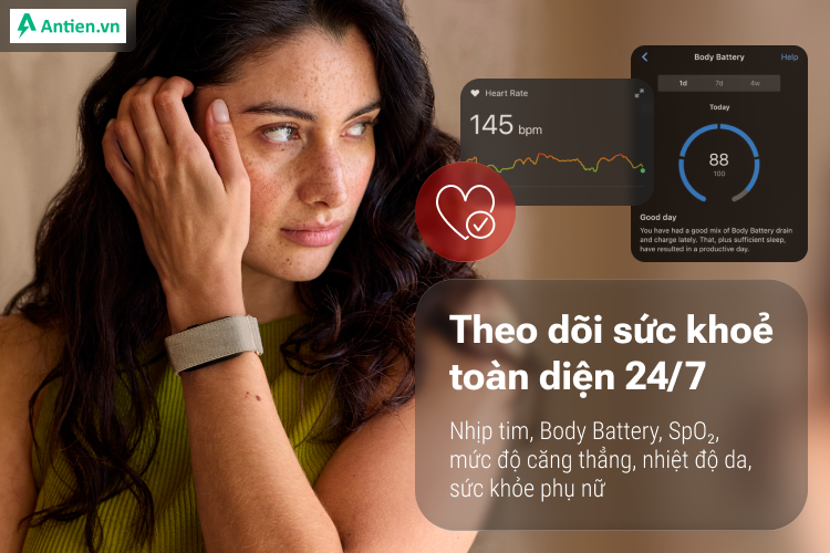 Garmin CIRQA theo dõi các chỉ số sức khoẻ chi tiết