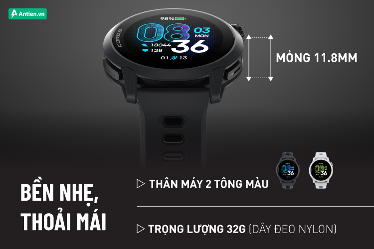 Pace 4 sở hữu thiết kế nhỏ gọn, siêu nhẹ chỉ 32g