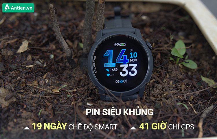 Đủ chiến cho các cung đường trail với viên pin khủng tới 41h ở chế độ GPS