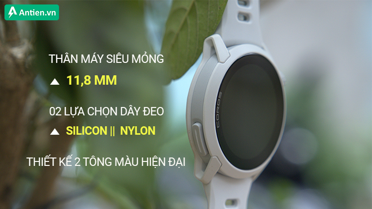 Không cồng kềnh, không vướng víu nhờ thiết kế mỏng, tinh gọn trên cổ tay