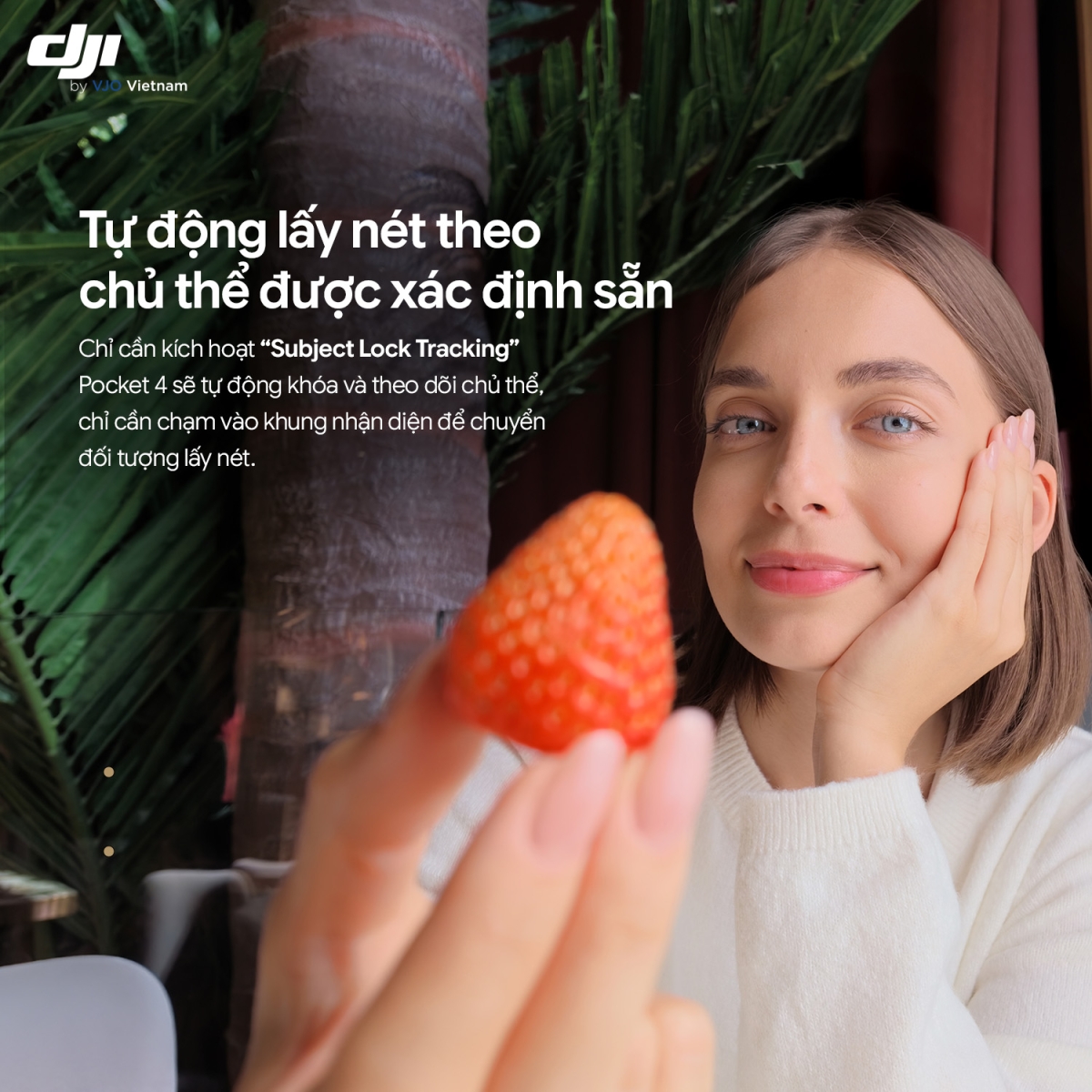 DJI Osmo Pocket 4 - Lấy nét tự động thông minh và điều khiển bằng cử chỉ