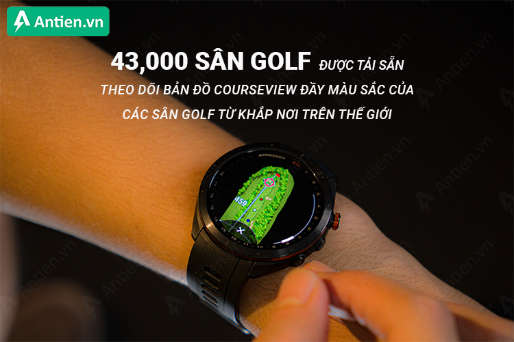 S70 được cài đặt sẵn hơn 43.000 bản đồ CourseView đủ màu về các sân gôn từ khắp nơi trên thế giới