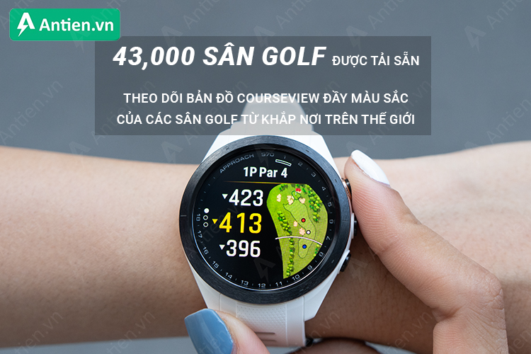 S70 được cài đặt sẵn hơn 43.000 bản đồ CourseView đủ màu về các sân gôn từ khắp nơi trên thế giới