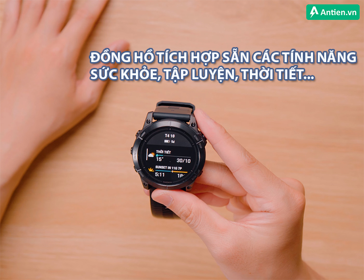 Epix Pro Gen 2 tích hợp sẵn các tính năng sức khỏe, tập luyện, thời tiết... để người dùng dễ dàng theo dõi