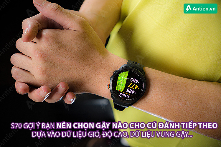 Approach S70 sẽ dựa vào hệ thống AI để phân tích và đưa ra gợi ý về loại gậy