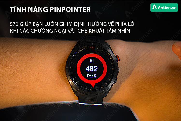 PinPointer của S70 sẽ chỉ cho bạn hướng của ghim để bạn có thể tận dụng tối đa từng cú đánh