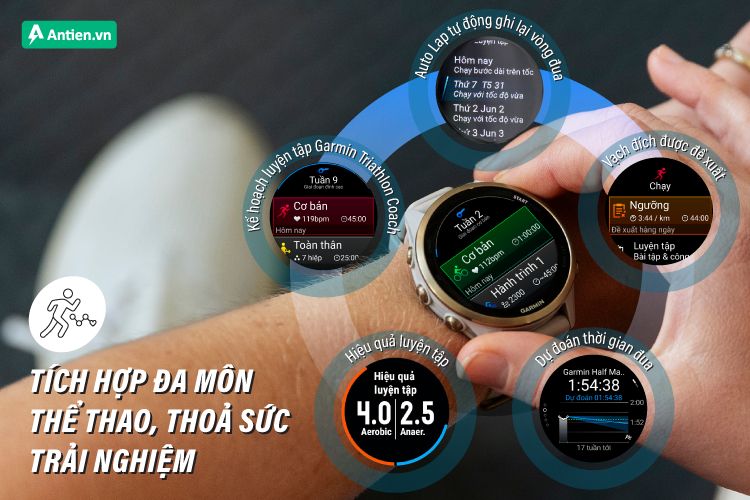 Tích hợp loạt tính năng thể thao nâng cao để nâng tầm hiệu suất tập luyện