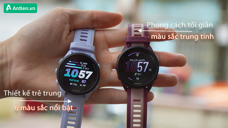 Forerunner 70 và 165 mang bản sắc thiết kế khác nhau