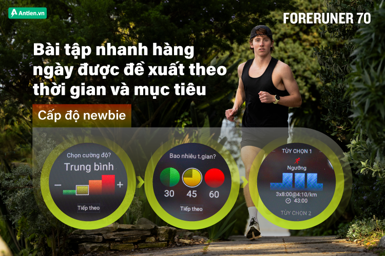 Bài tập nhanh hàng ngày cho phép thực hiện nhanh các bài tập phù hợp với thể trạng người