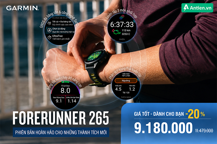 Forerunner 265 là lựa cho runner nâng cao ở mức giá tầm trung