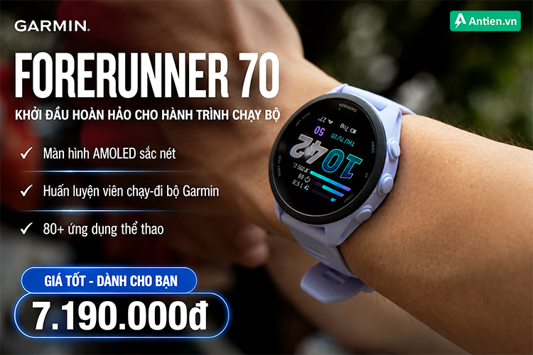 Forerunner 70 là lựa chọn hoàn hảo cho runner mới gia nhập bộ môn