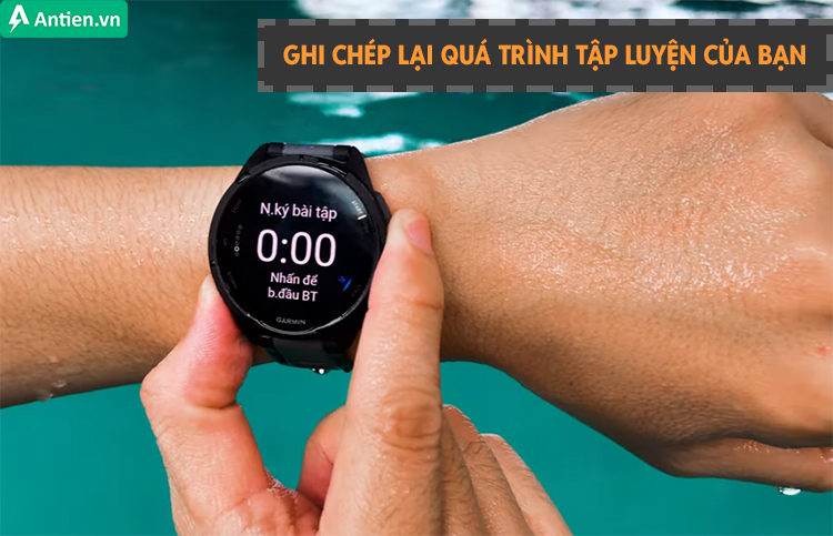 FR165 giúp bạn xem lại quá trình tập luyện khi mở tính năng Nhật ký bài tập