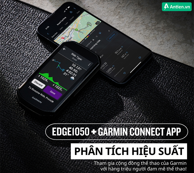 Kết nối với Garmin Connect để theo dõi nhiều chỉ số hiệu suất hơn
