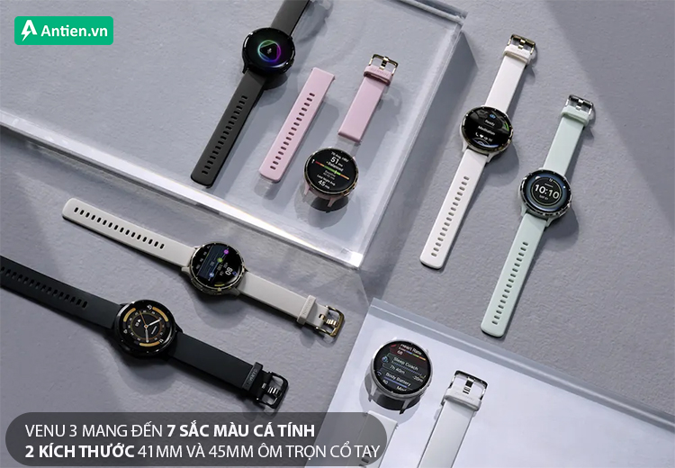 Phù hợp với mọi outfit, cùng Venu 3 ra sân toả sáng với nhiều phiên bản màu sắc khác nhau