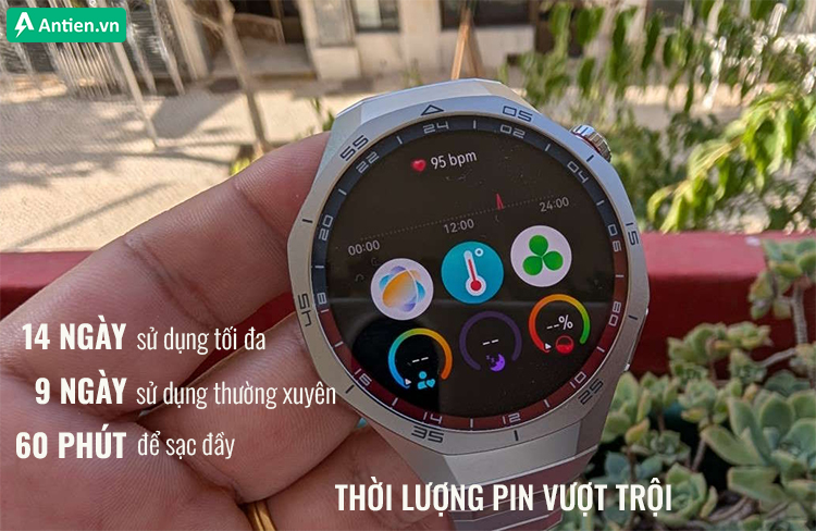 Tuổi thọ pin tới 14 ngày để theo kịp mọi chuyển động của bạn