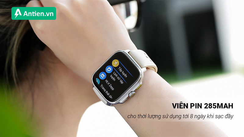 Trải nghiệm lâu hơn với thời lượng pin tới 8 ngày khi sạc đầy