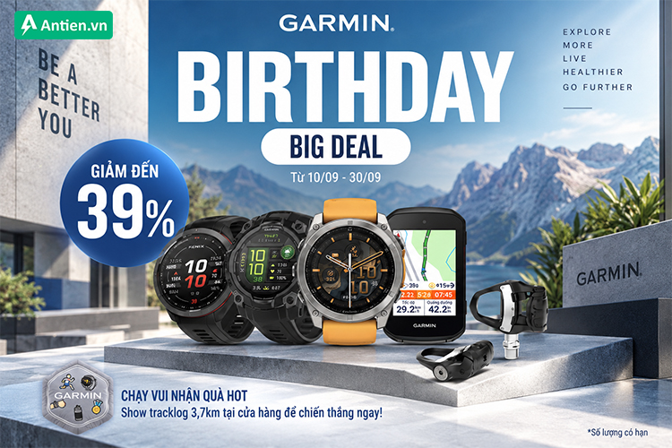 Từ 10/9 - 30/9, đại tiệc Garmin chính thức bắt đầu với deal giảm sâu tới 39%