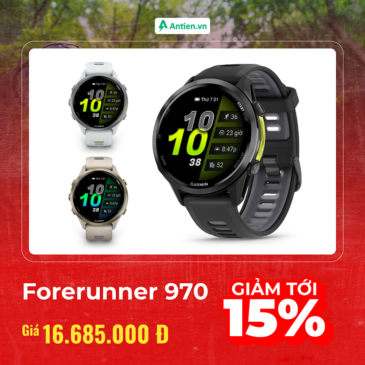 Forerunner 970 giảm 15% chỉ còn 16.680.000đ tại Antien.vn