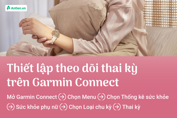 Các bước thiết lập Theo dõi thai kỳ trên Garmin Connect