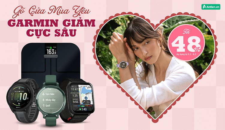 Garmin chính hãng giảm sâu tới 48% tại Antien.vn, từ 9/2 đến 8/3