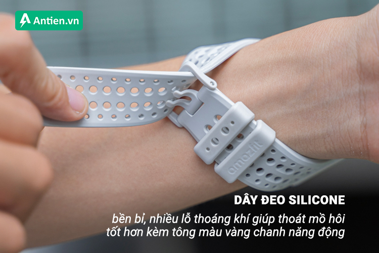 Dây đeo silicon bền bỉ, thoáng khí cho bạn cảm giác đeo thoải mái suốt cả ngày