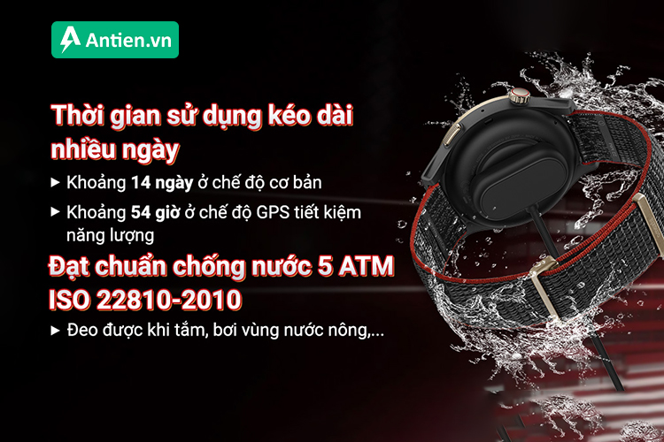 Trải nghiệm nhiều hơn, sạc lại ít hơn với thời lượng pin tới 14 ngày