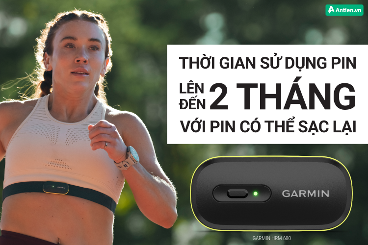 HRM 600 được nâng cấp lên pin sạc, đem lại sự tiện lợi hơn, hoạt động liên tục 2 tháng cho mỗi lần sạc
